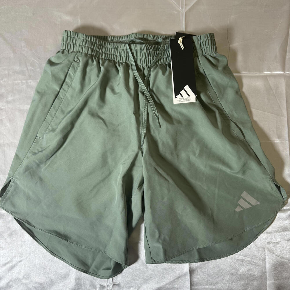 Adidas Run It Women’s Running Shorts XS Green 7" Inseam Athletic NWT - Picture 2 of 8